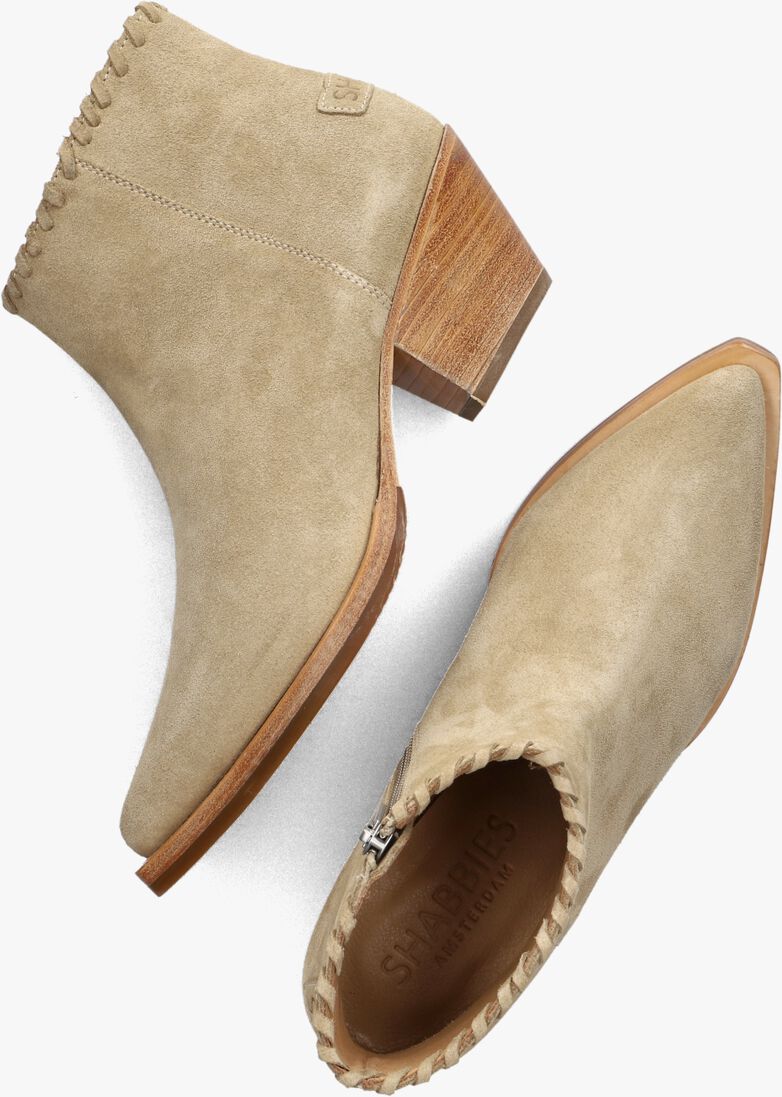 SHABBIES beige shabbies enkellaarsjes lute ankie
