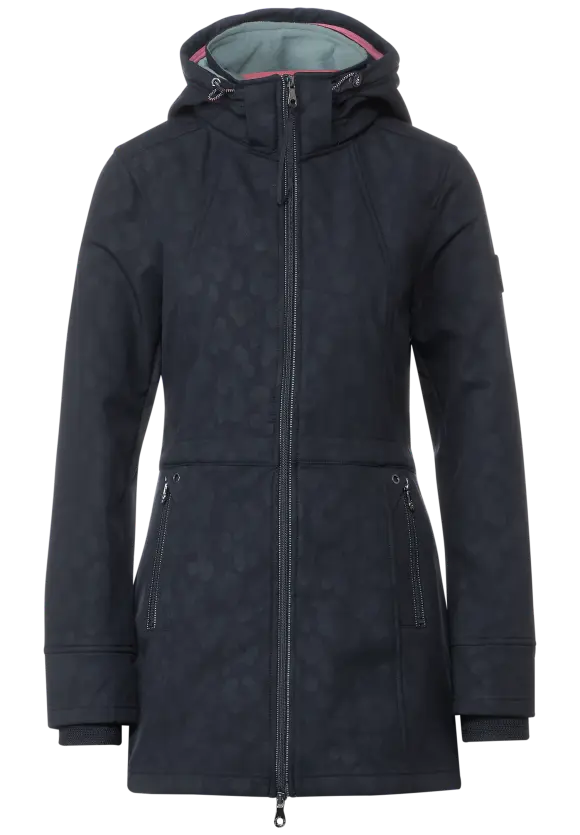 Softshelljacke mit Leomuster - gravity blue