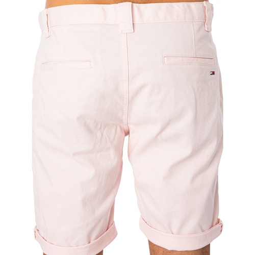 Tommy Jeans - Shorts Chinos De Corte Slim Scanton Rosa