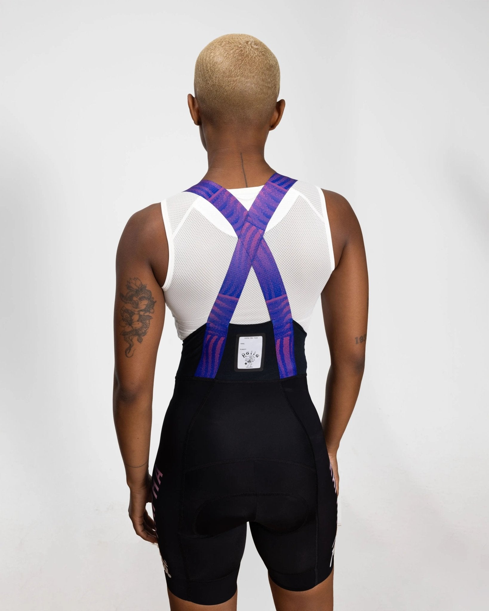 Patta x Rapha Women's Pro Team Bib Shorts (Flamingo Pink/Royal Blue/Black)
