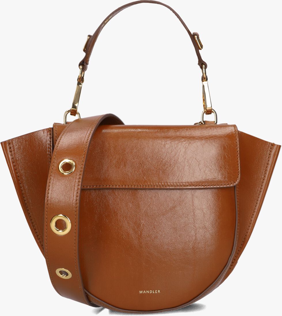 cognac wandler schoudertas hortensia bag mini eyelets