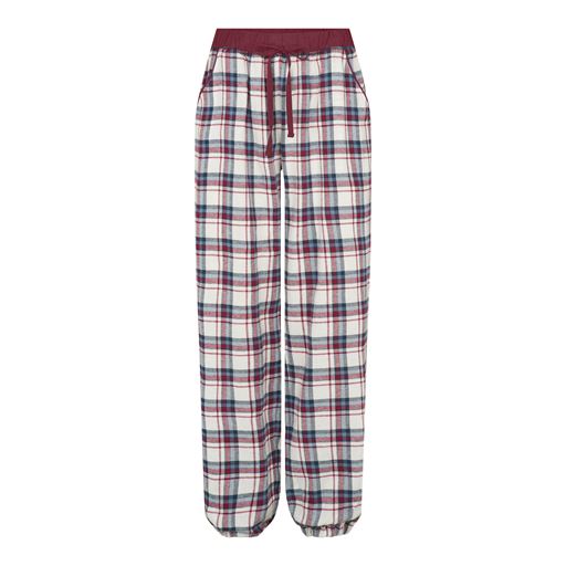 Lady Avenue Cotton Flannel Pyjamas, Ruby Red, XS
