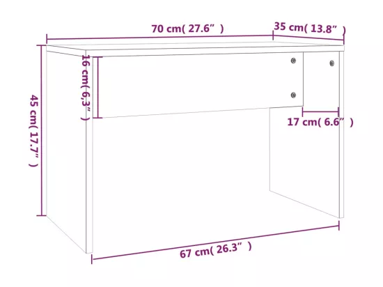 Ensemble de coiffeuse Sonoma gris 86,5x35x136 cm