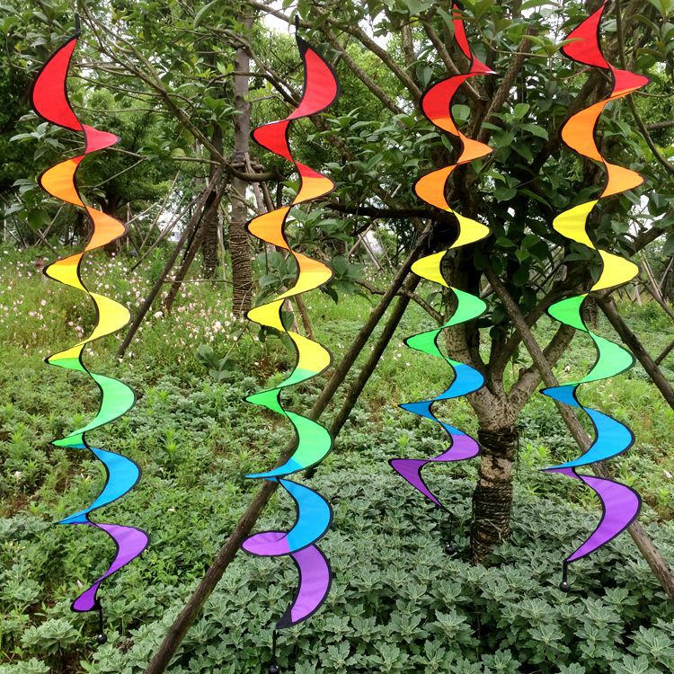 (145cm) Twister Windspiel Outdoor Accessoire Garten Dekoration - Bunt