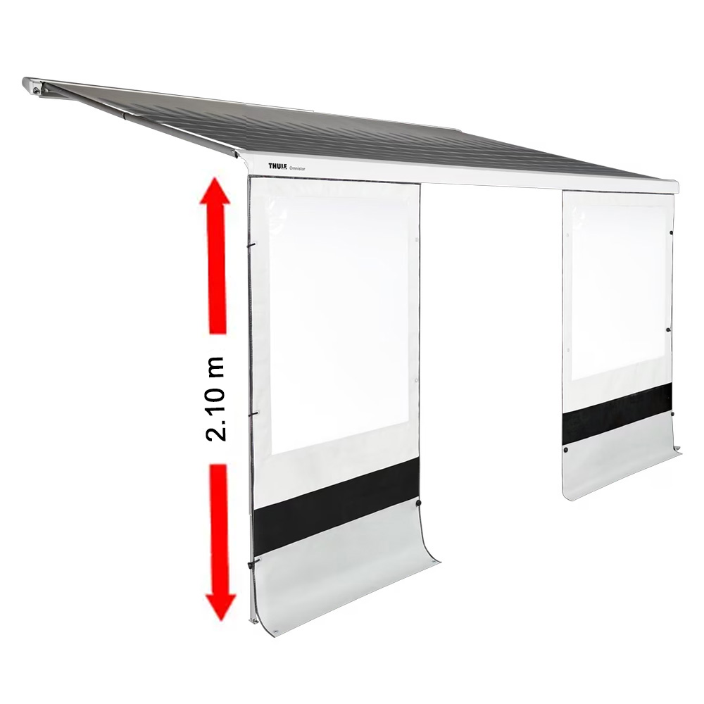 Façade de store Thule Rain Blocker G2 Hauteur 2m10