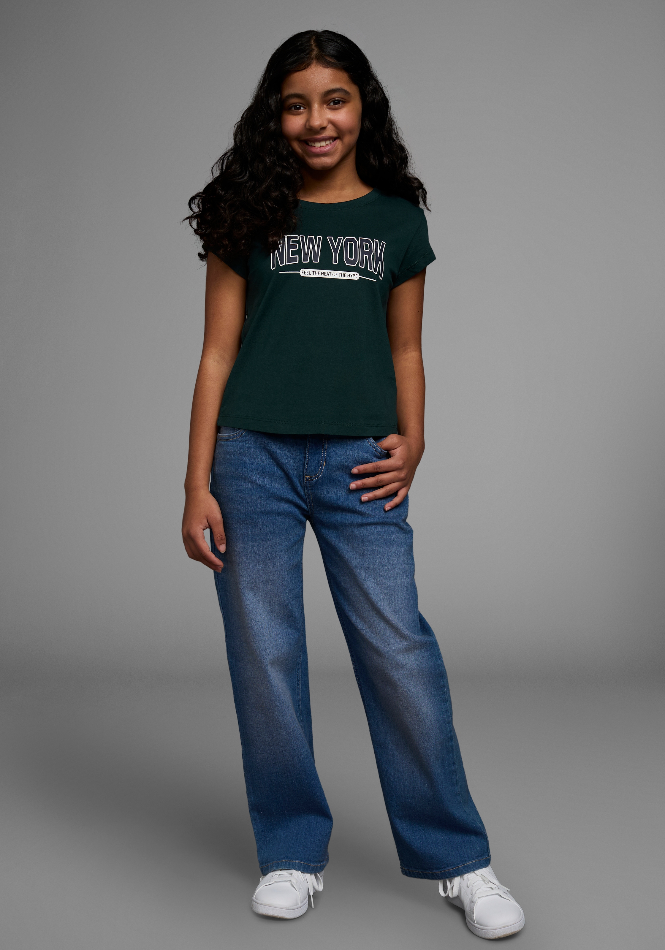 KIDSWORLD T-Shirt »New York - Print«, Kurzarm,  gerade Passform,  mit stylischem Druck