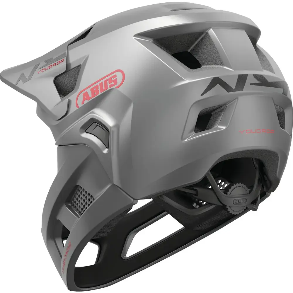 Abus YouDrop FF Ti Kinder Fietshelm Zilver