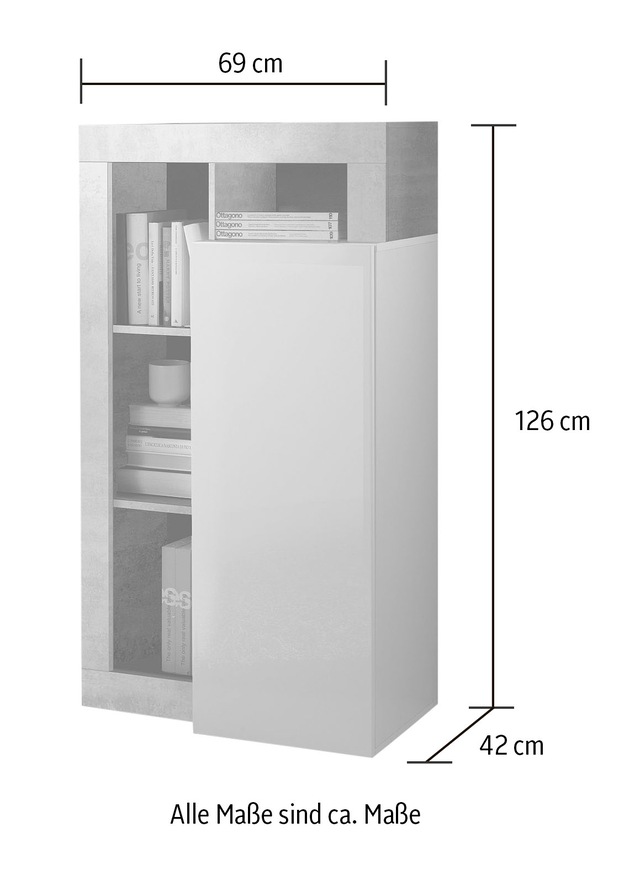 INOSIGN Mehrzweckschrank »Hamburg, Breite 69 cm« Höhe 126 cm