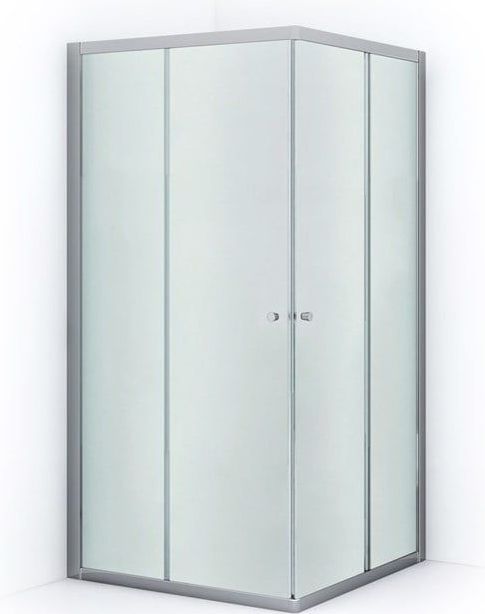 Ruby Allure Douchecabine | 100x100 cm Chroom Matglas Schuifdeur Vierkant