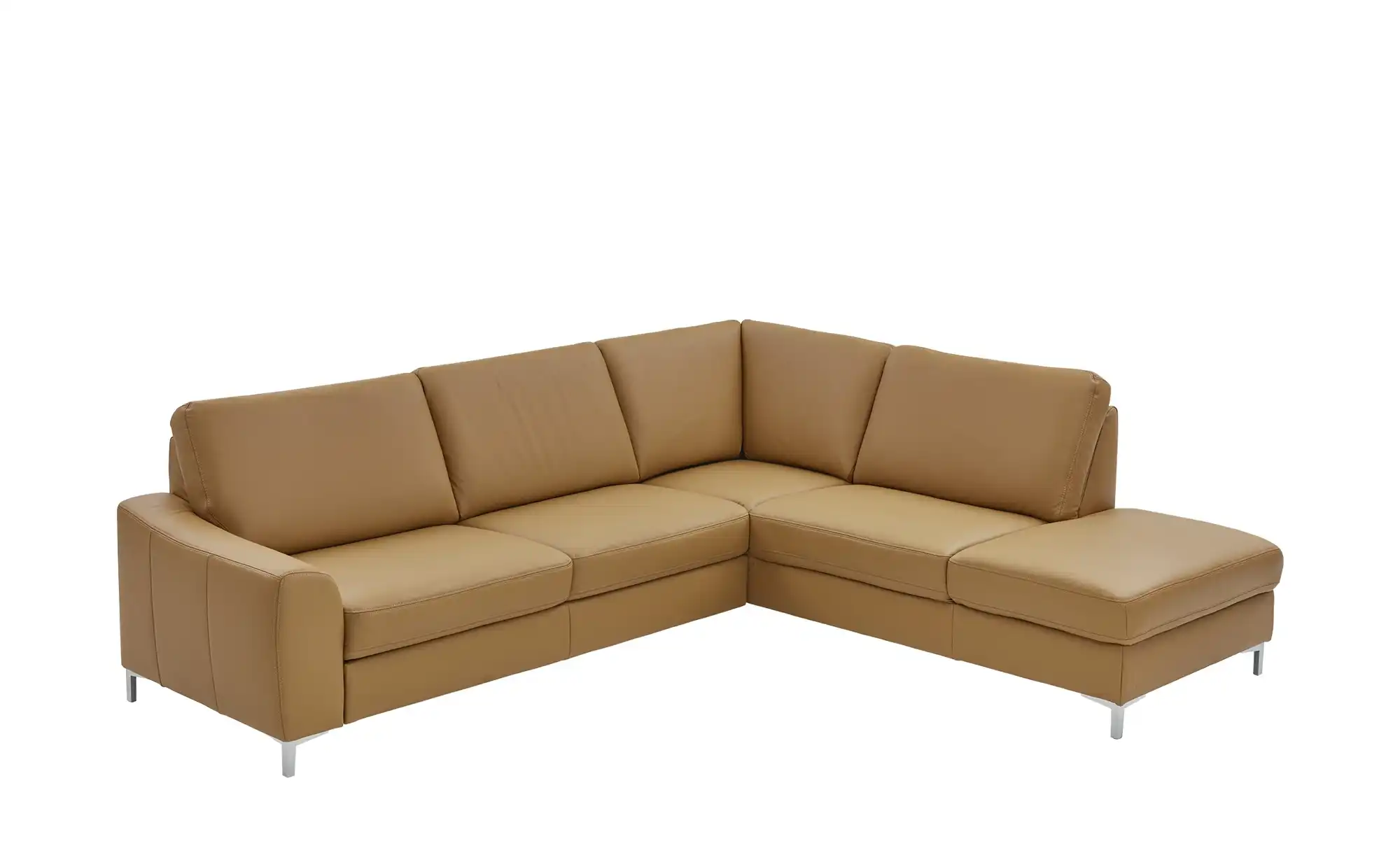 meinSofa Ecksofa mit Sitz und Rückenlehne aus Echtleder Lea