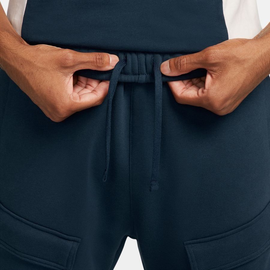 Nike Air Pantalon Cargo NSW Fleece - Bleu Marine/Blanc