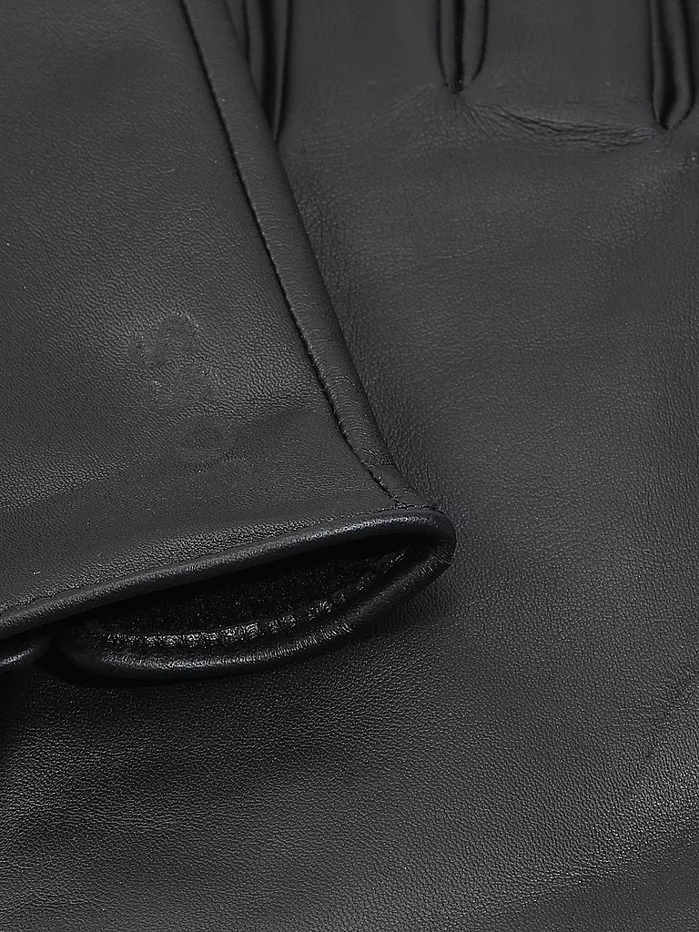 BOSS Lederhandschuhe schwarz