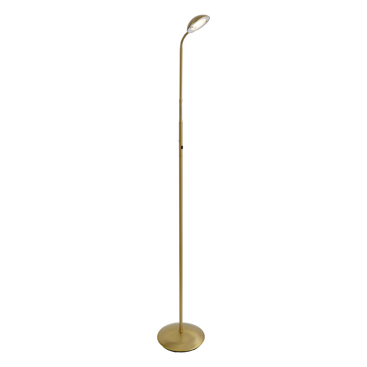 Moderne vloerlamp messing incl. LED 3-staps dimbaar oplaadbaar - Waldorf