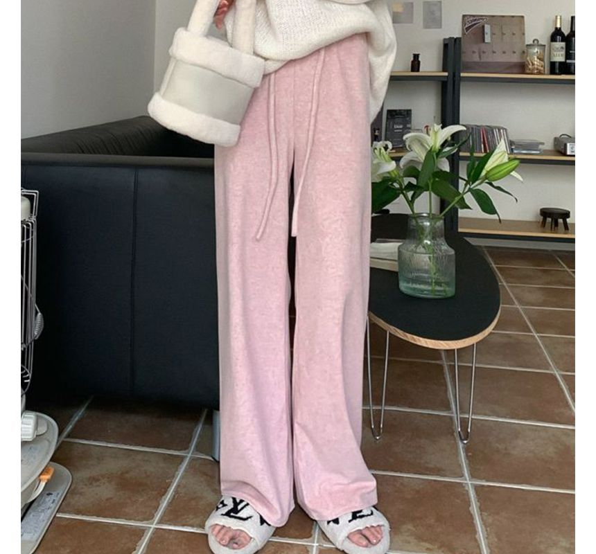 Everose - Effen losse joggingbroek met trekkoord in de taille