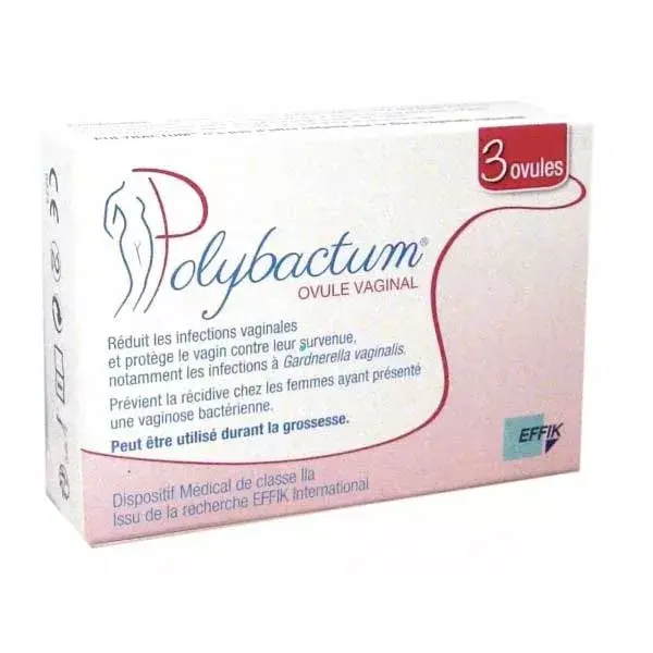 Caixa com 3 óvulos vaginais de Polybactam