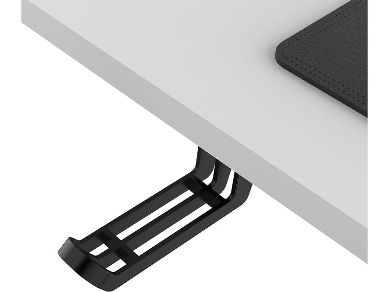 Ultradesk Gaming Tisch Uplift Schwarz/Weiss Robuster Gaming-Tisch mit elektrischer und stufenloser Höhenverstellung