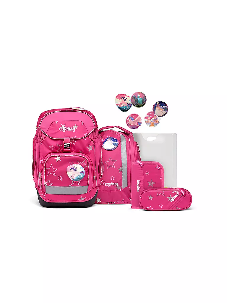 ERGOBAG Schultaschen Set 6tlg. Pack - SternzauBär pink