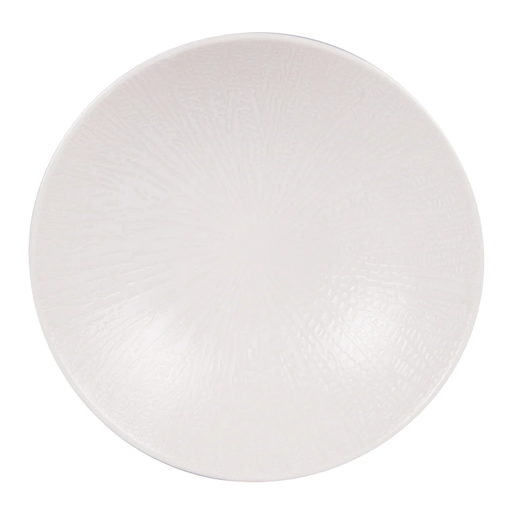 Assiette creuse Santal 19 cm blanc (lot de 6) Table passion