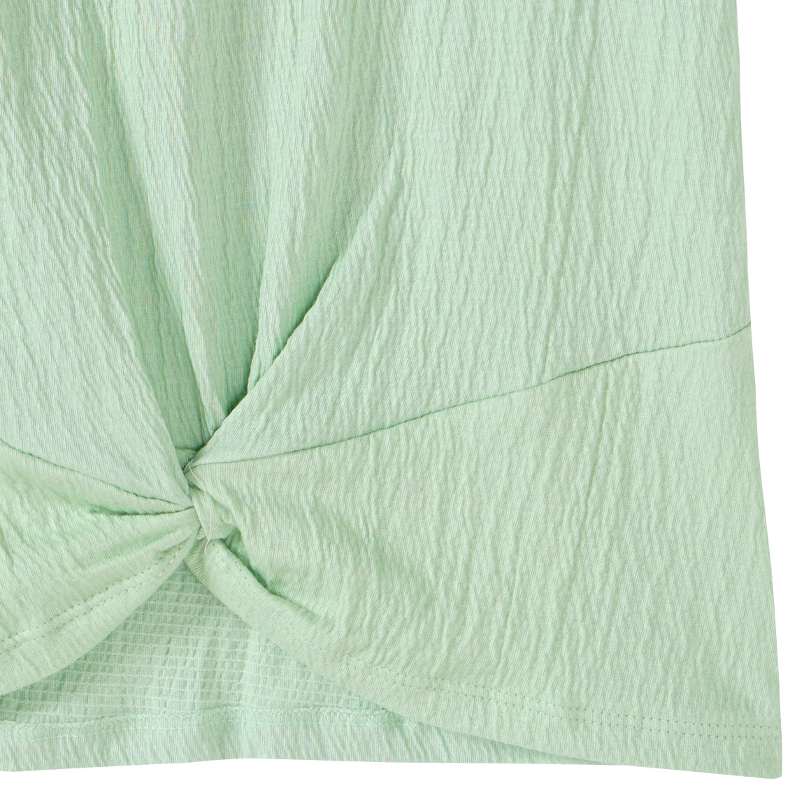 Yigga Mädchen T-Shirt mit Knoten-Detail hellgrün
