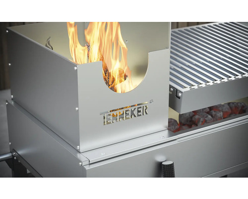 Tenneker® Asado houtskoolgrill AURORA TW inclusief zijplank, hittebestendige stenen & houtskoolschep