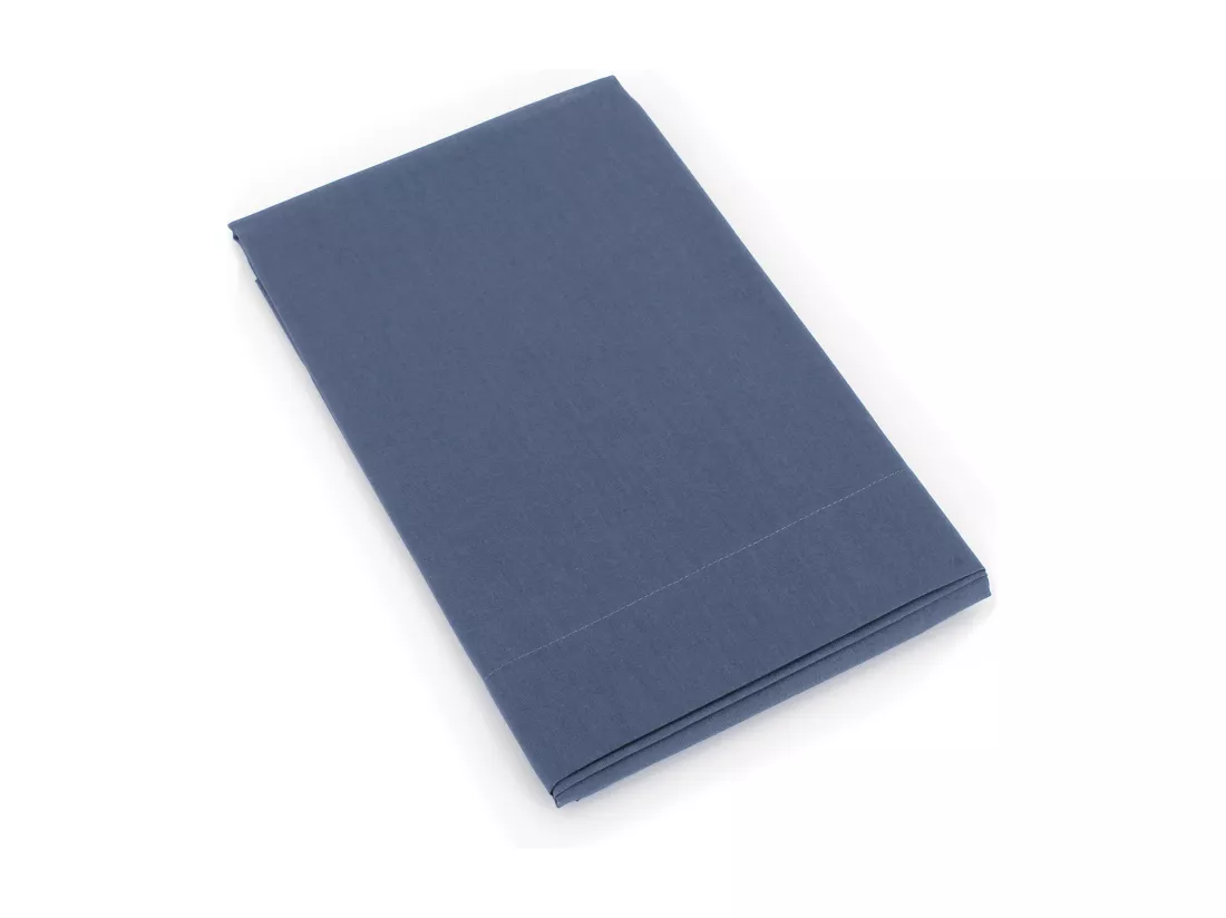 Taie de traversin uni 230X43 cm coton ALTO bleu Jean