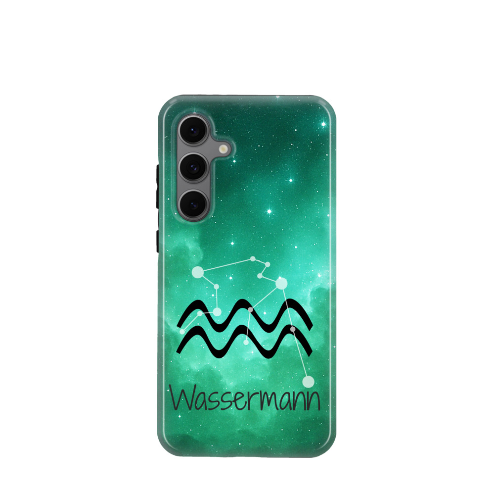 Samsung Galaxy S24 FE Hybrid (Kunststoff / Gummi) Hülle Wassermann 2 - Grün