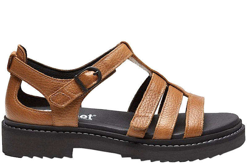 NEW FEET COGNAC FARVET SANDAL