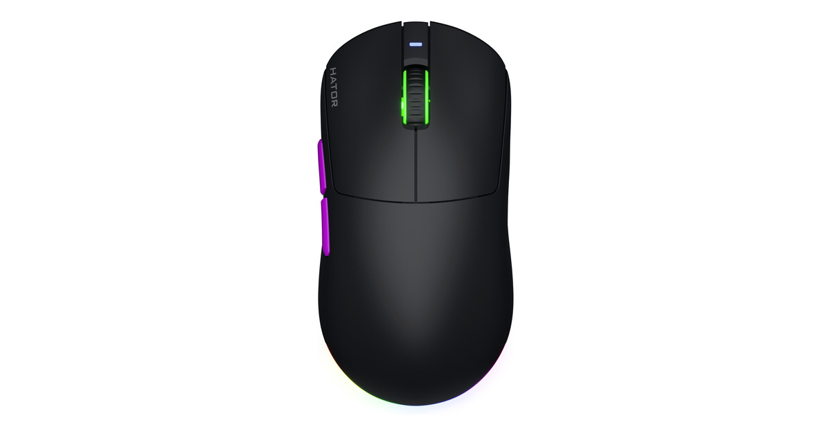 HatorQuasar 3 Ultra 8K Wireless gaming muis  (Zwart, 400 - 30.000 DPI, RGB, 2.4GHz / Bluetooth 5.1 / USB)