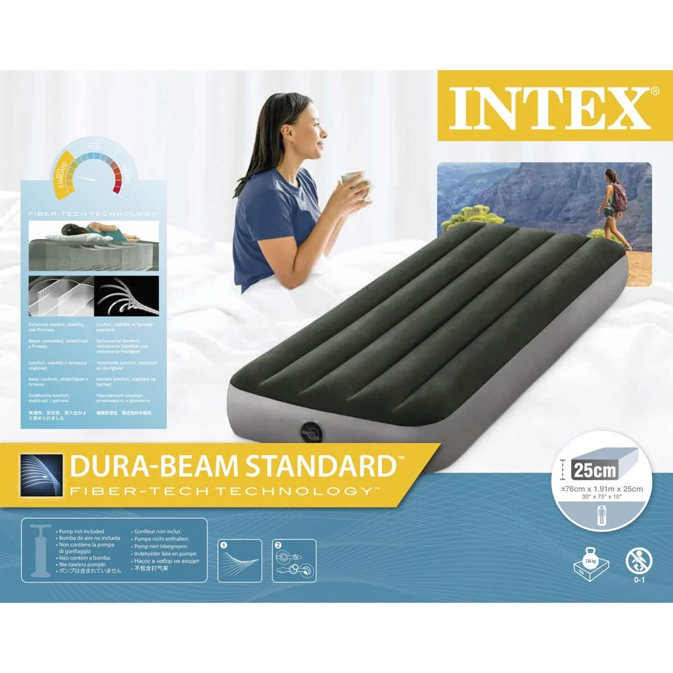 INTEX - Jr. Prestige Downy Luftmadras 76 x 191 x 25 cm