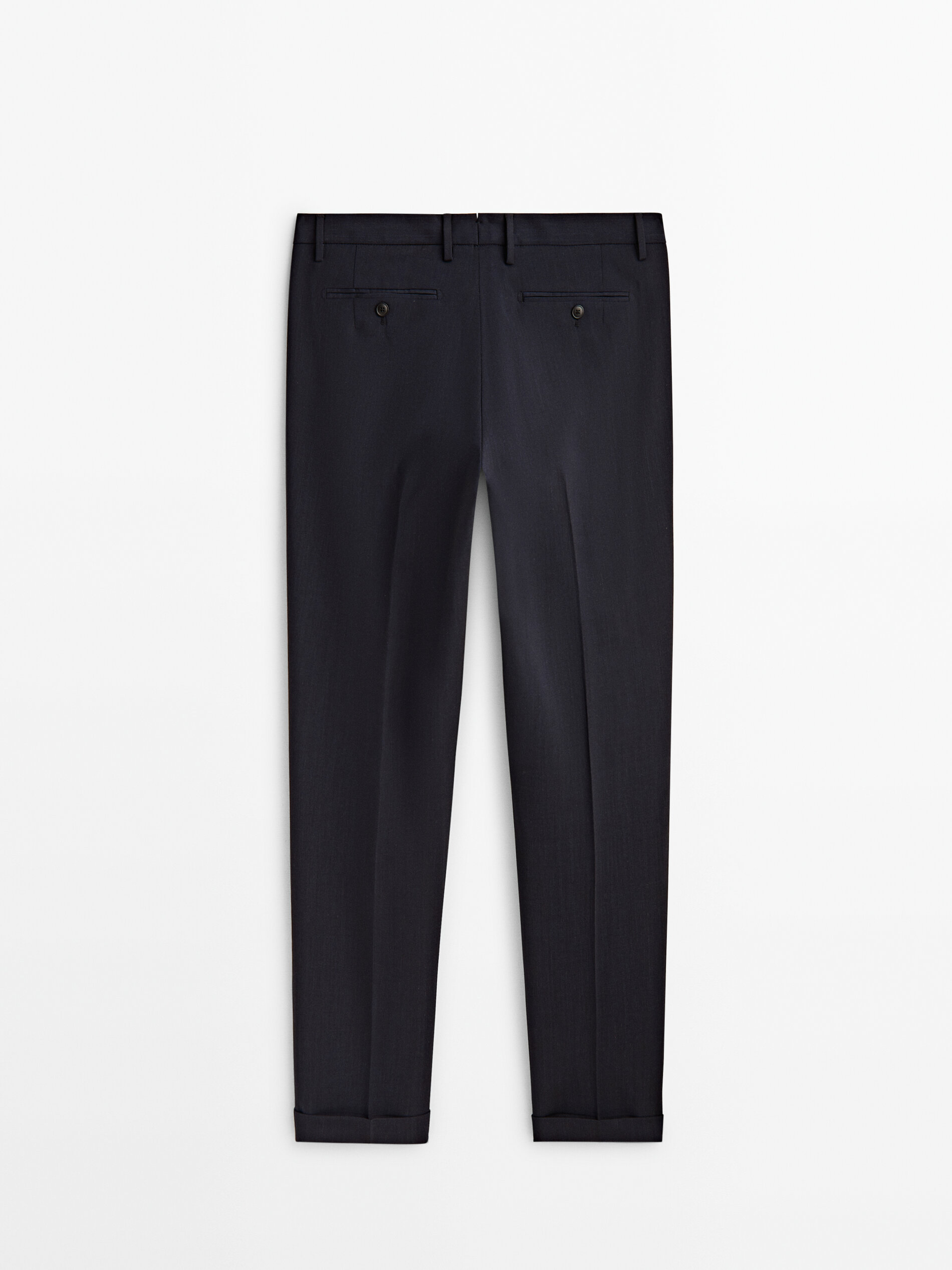 Calça pantalona mezcla lana - INDIGO