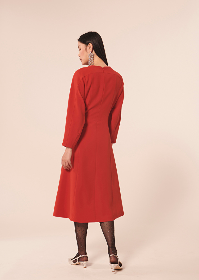 Robe Rexierouge en crêpe