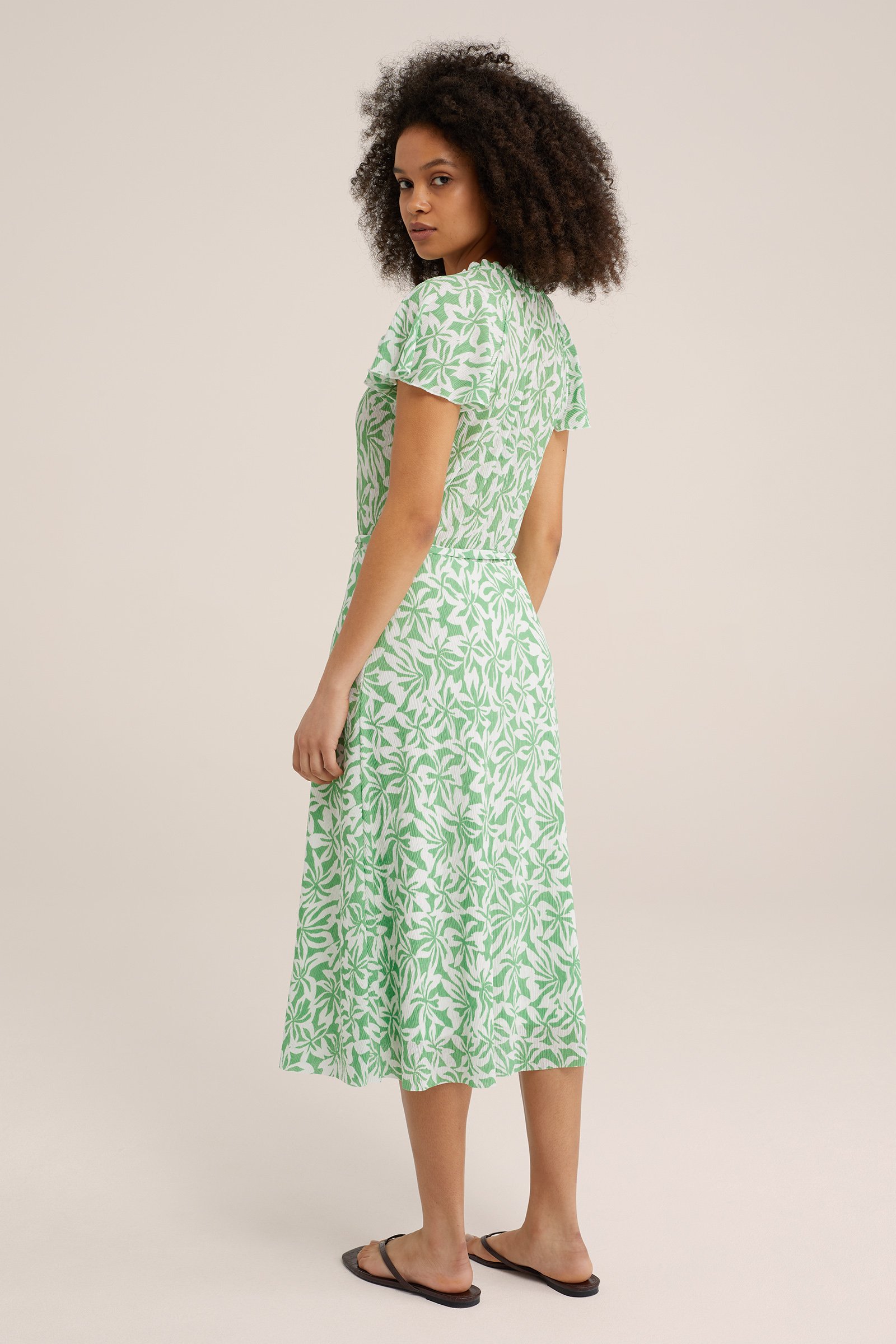 jurk met dessin WE Fashion Groen