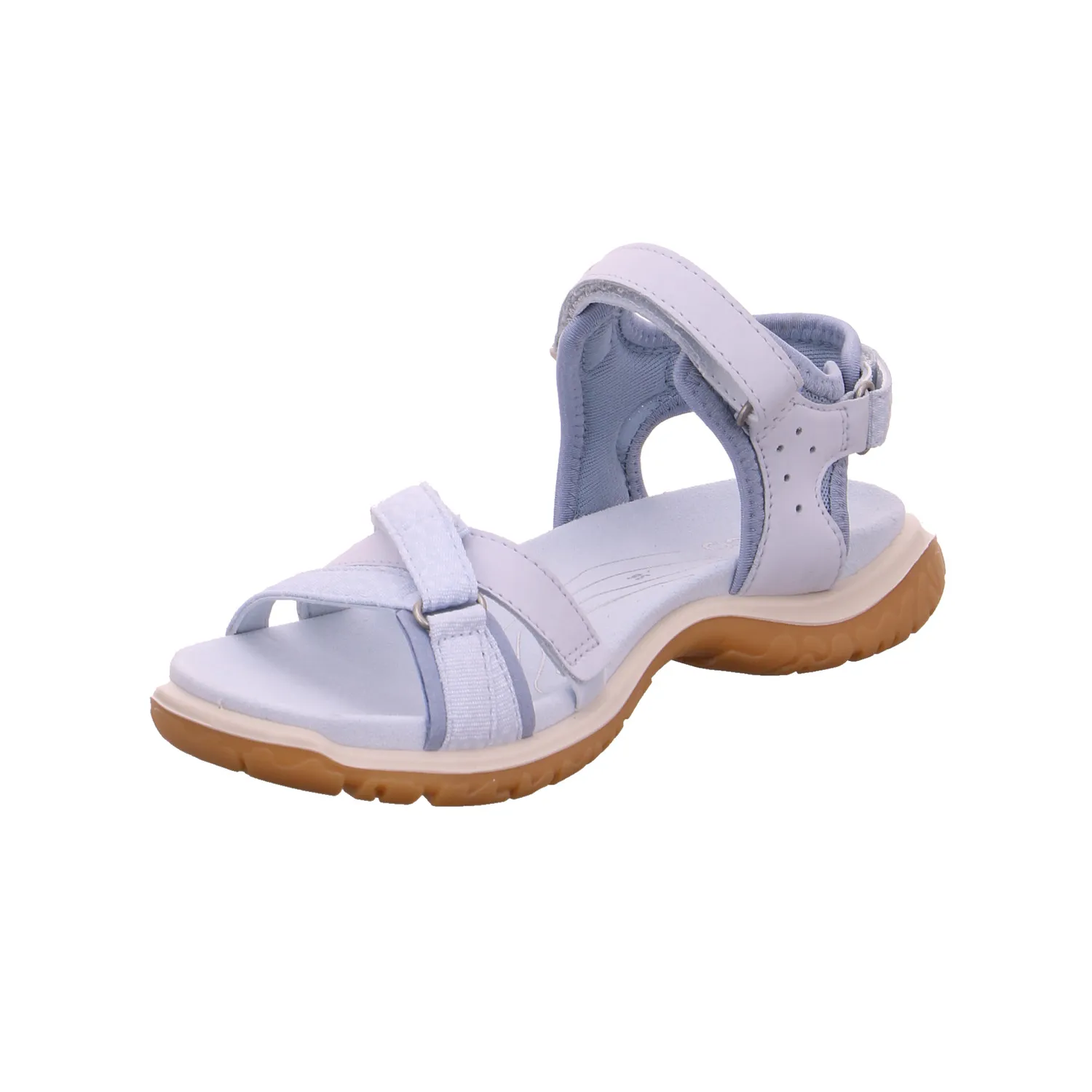 ECCO Trekking-Sandalette Hellblau Leder