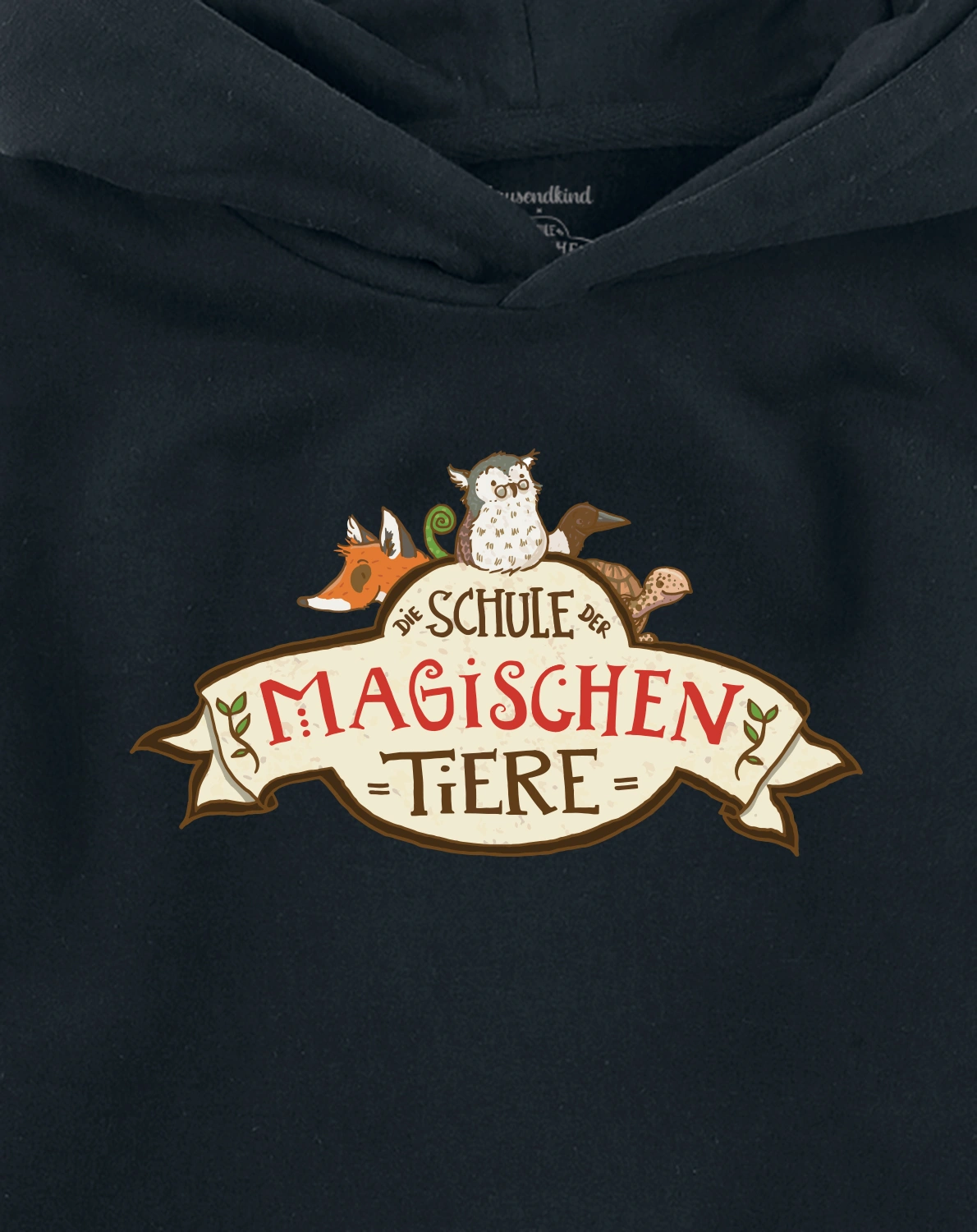 Kapuzensweatshirt DIE SCHULE DER MAGISCHEN TIERE in schwarz