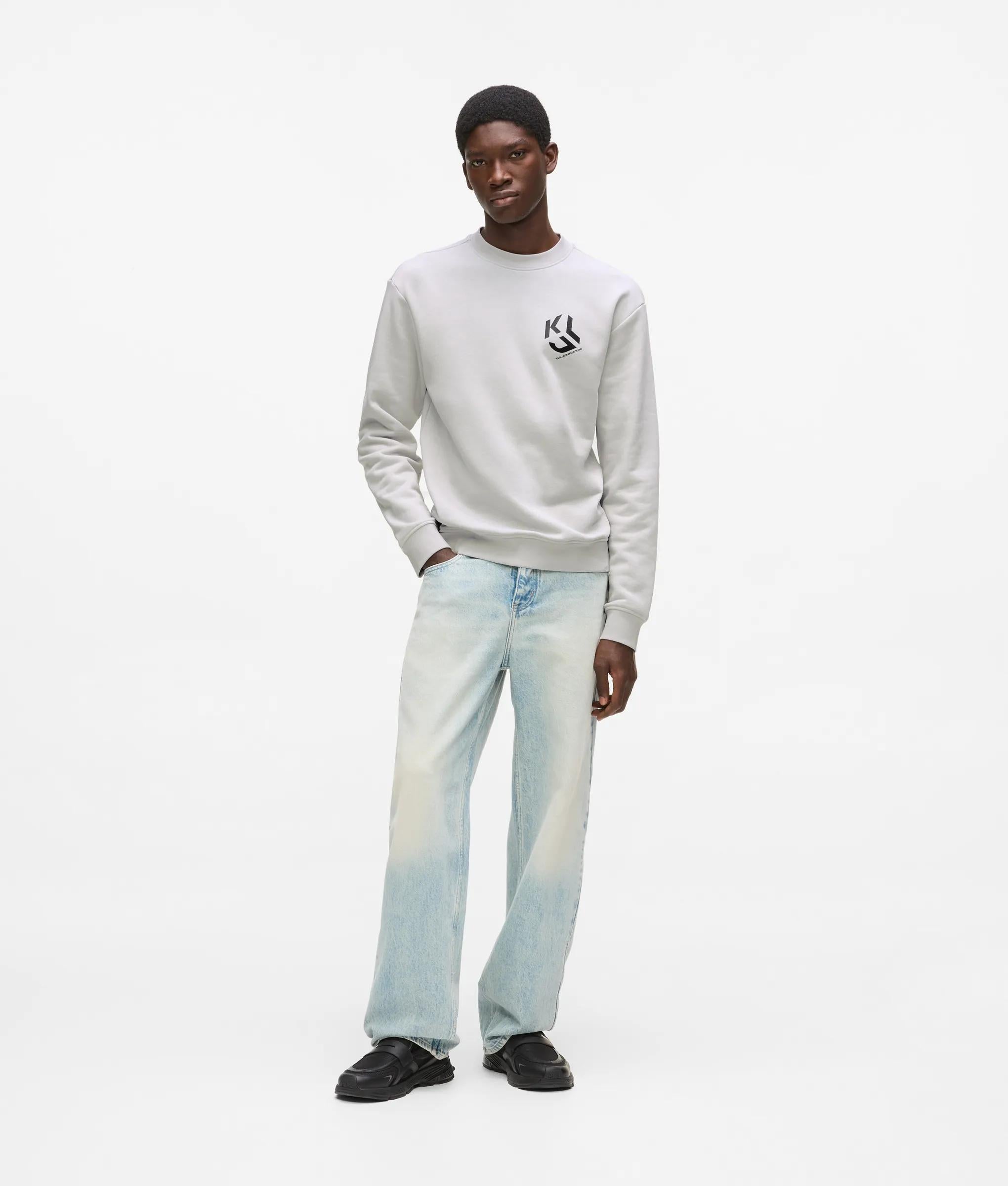 Sweater met monogram-patch
