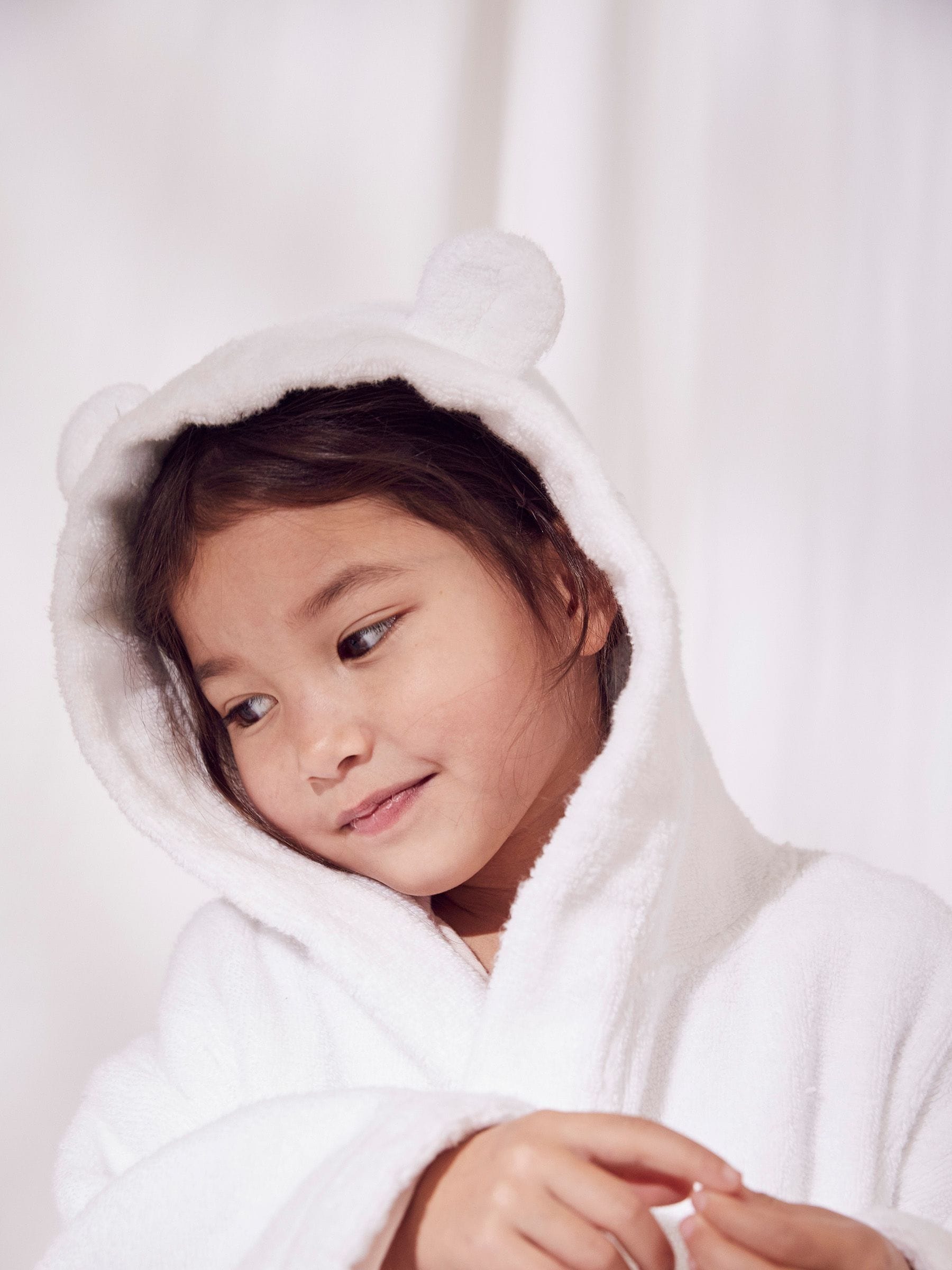 Wit - The White Company 100% katoenen kamerjas met oren