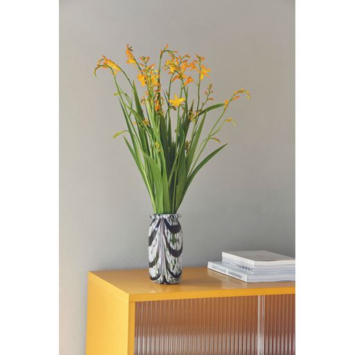 HAY Splash Roll Neck Vase, Coffee/ White
