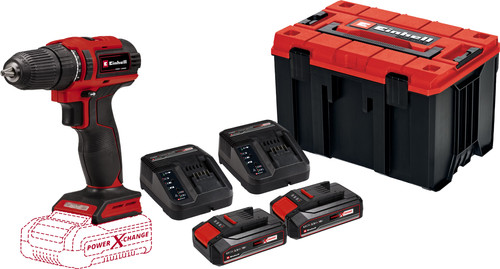 Einhell TE-CD 18/40 Li BL Solo 2,5 Ah Accu (2x) E-Case M Starterspakket