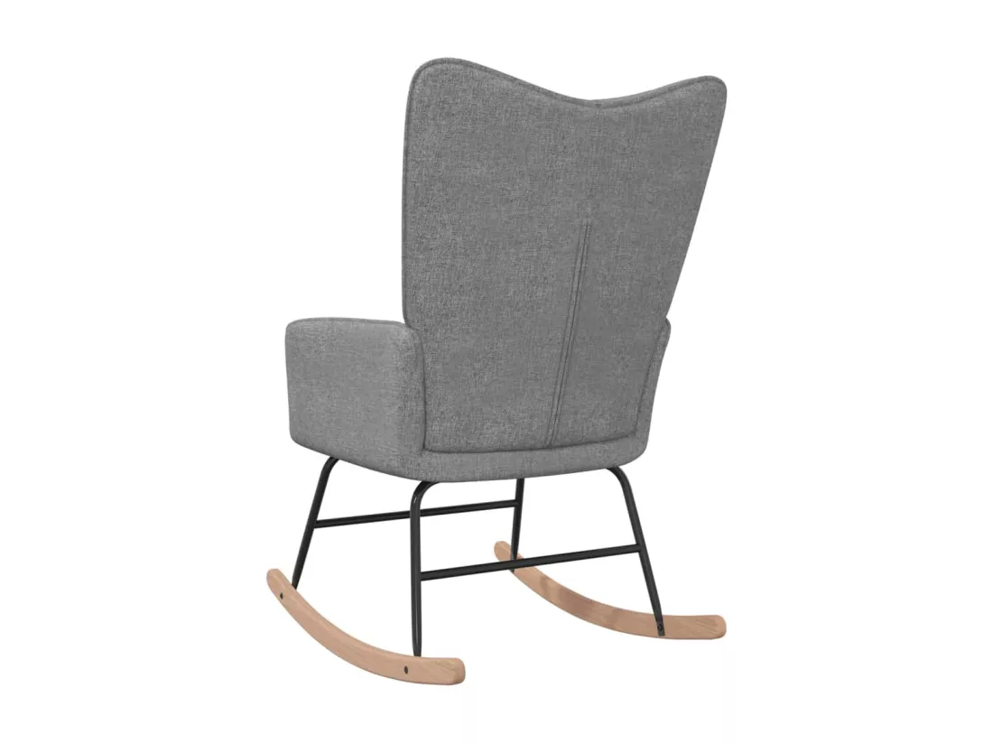 Chaise à bascule Gris clair Tissu