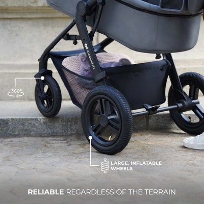 Kinderkraft MOOV 2 4-in-1 Air Duovogn, Moonlight Grey