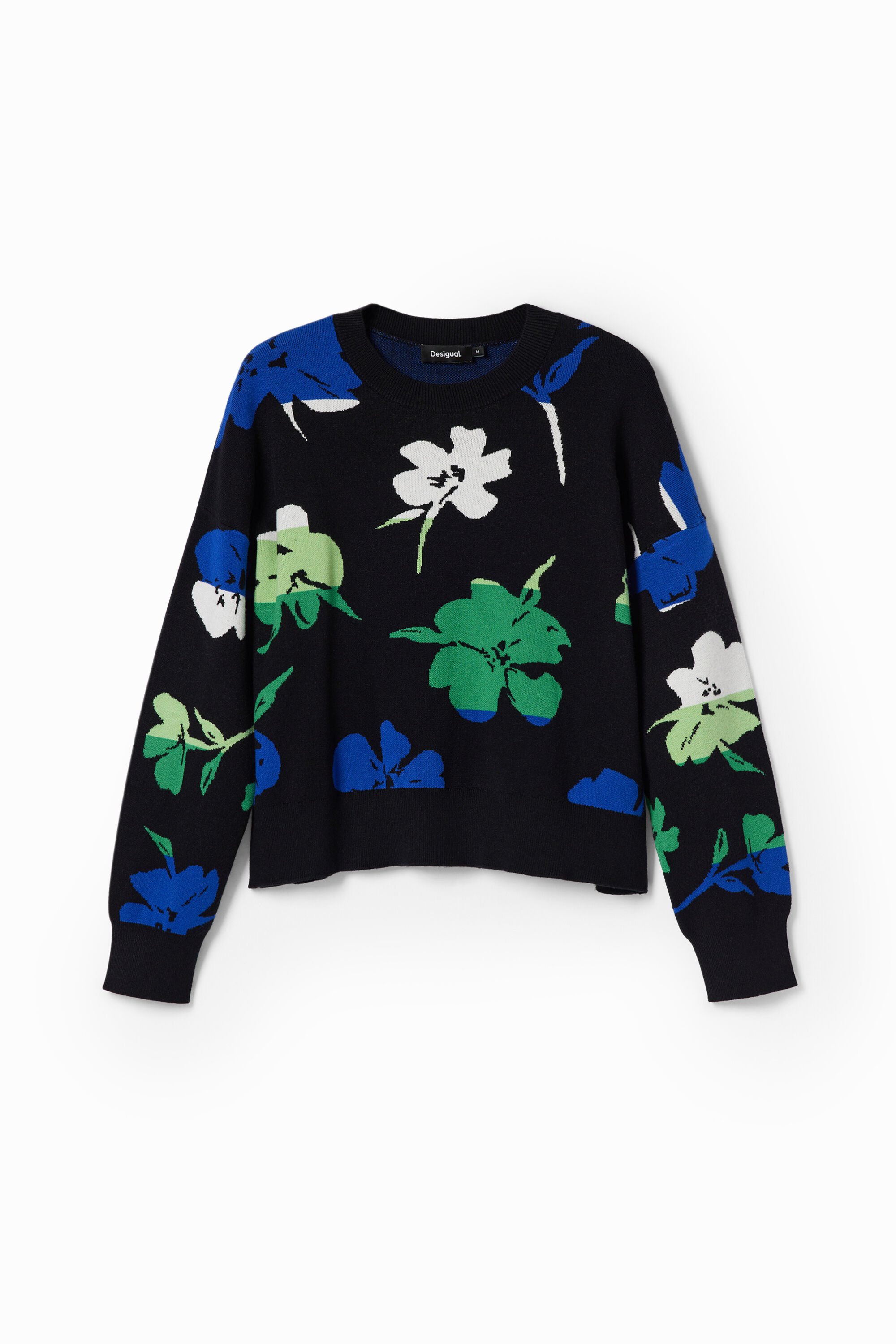 Pull oversize fleurs