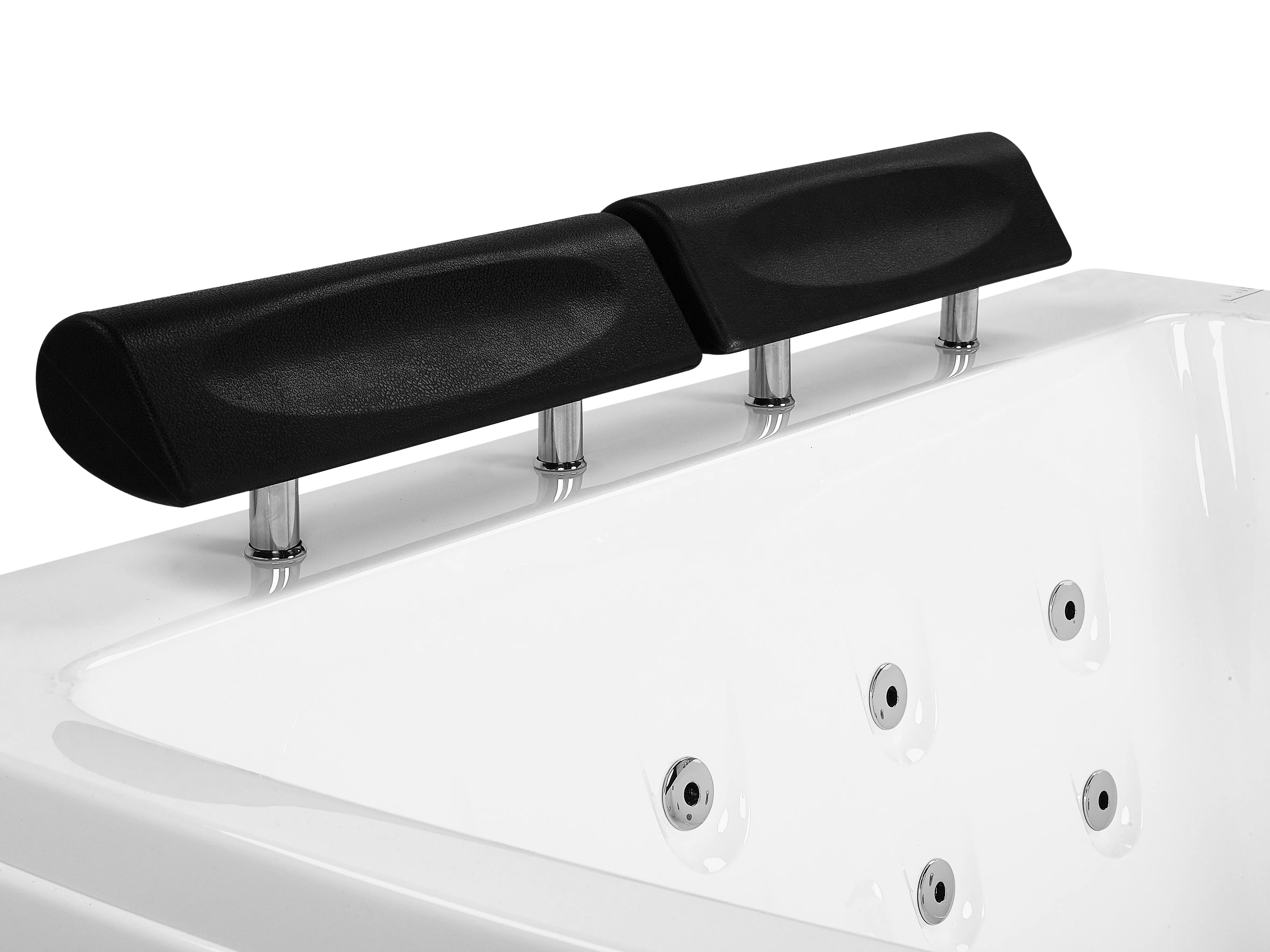Hoek bubbelbad met LED SERRANA rechtszijdig 182 x 121 cm Wit