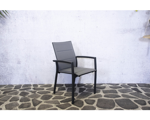 Tuinstoel SenS-Line tuinmeubel 58 x 56 x 88 cm aluminium grijs