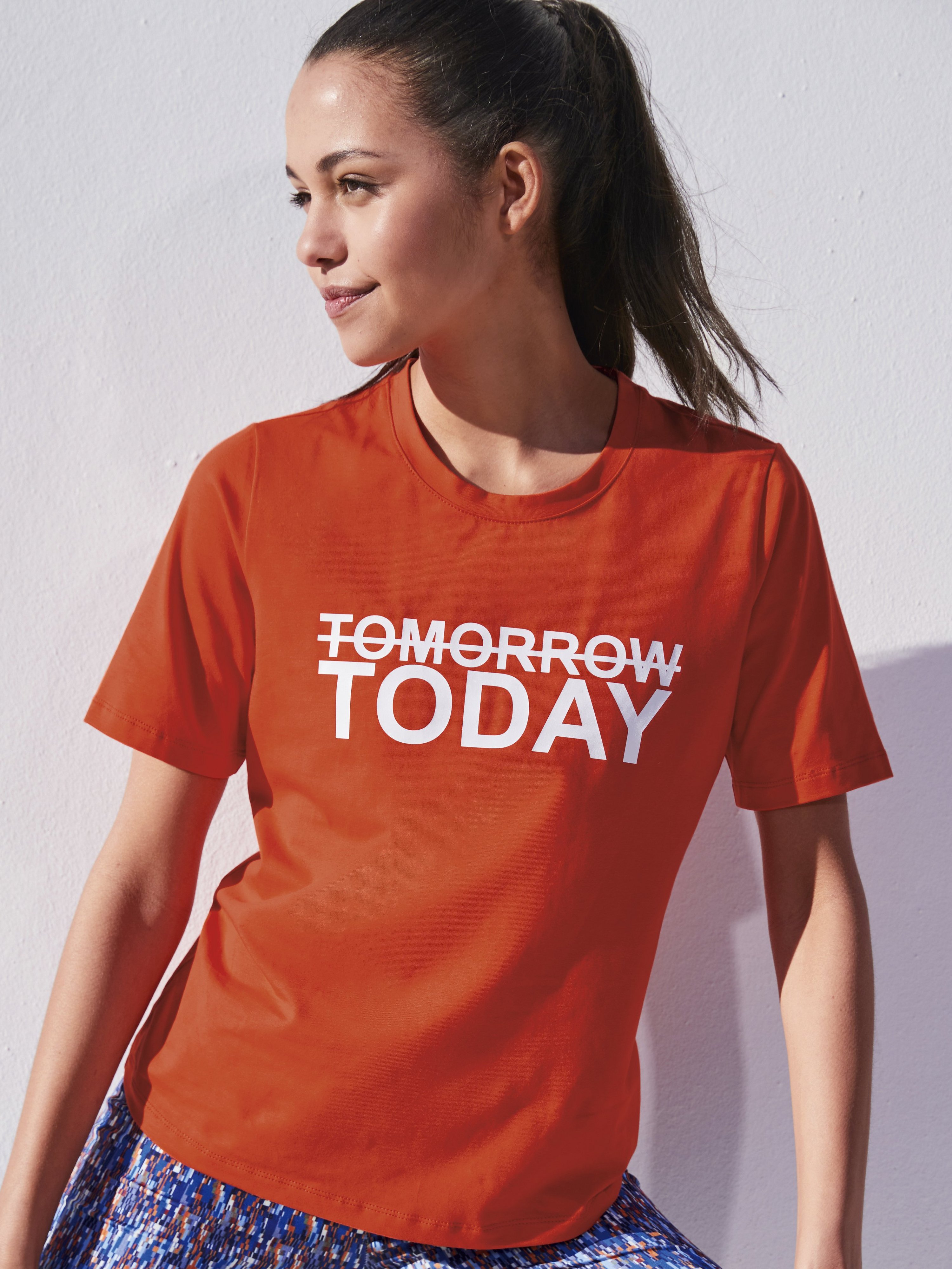 Rundhals-Shirt mit 1/2-Arm
