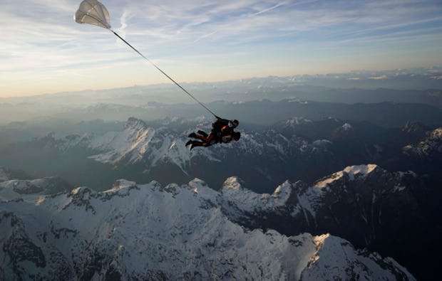 Fallschirm Tandemsprung Bovec in Slowenien