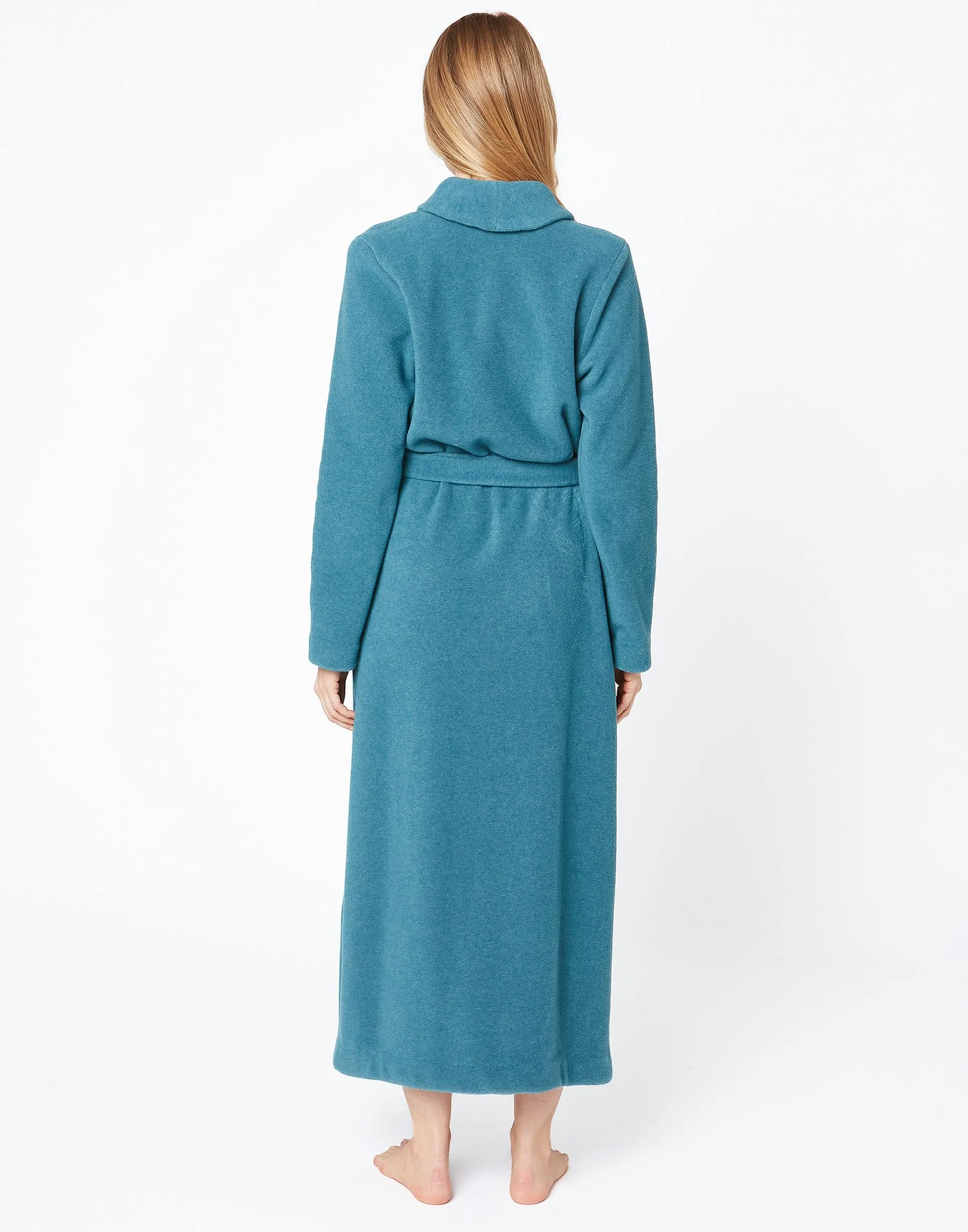 ESSENTIEL H62A - Peignoir long en polaire | Bleu