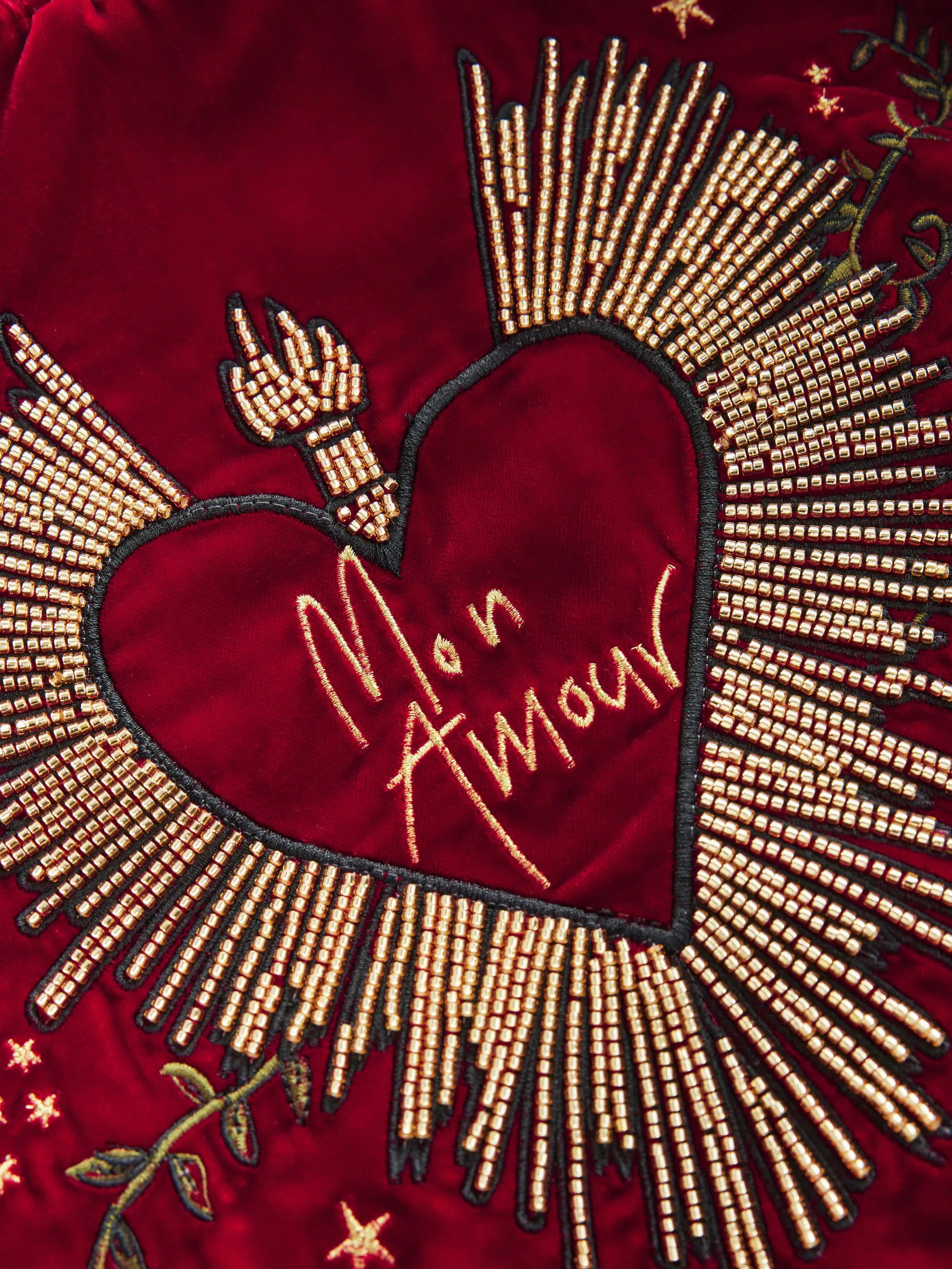 Rockett St George Velvet and Beaded Heart Robe