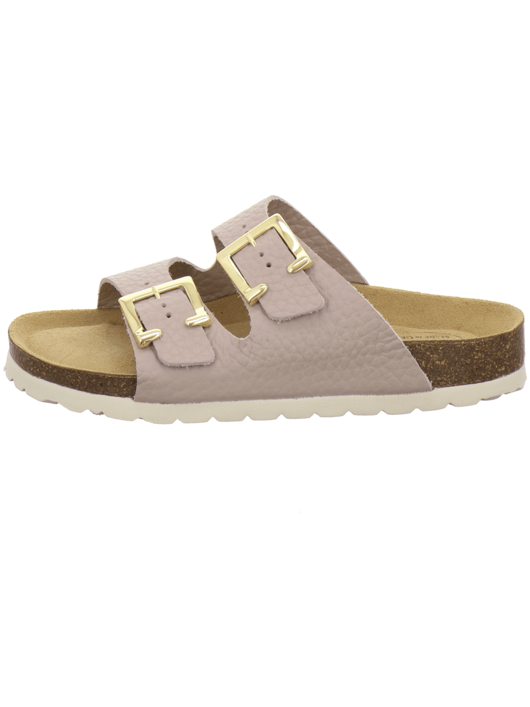 Pantoletten Damen Zweischnaller beige