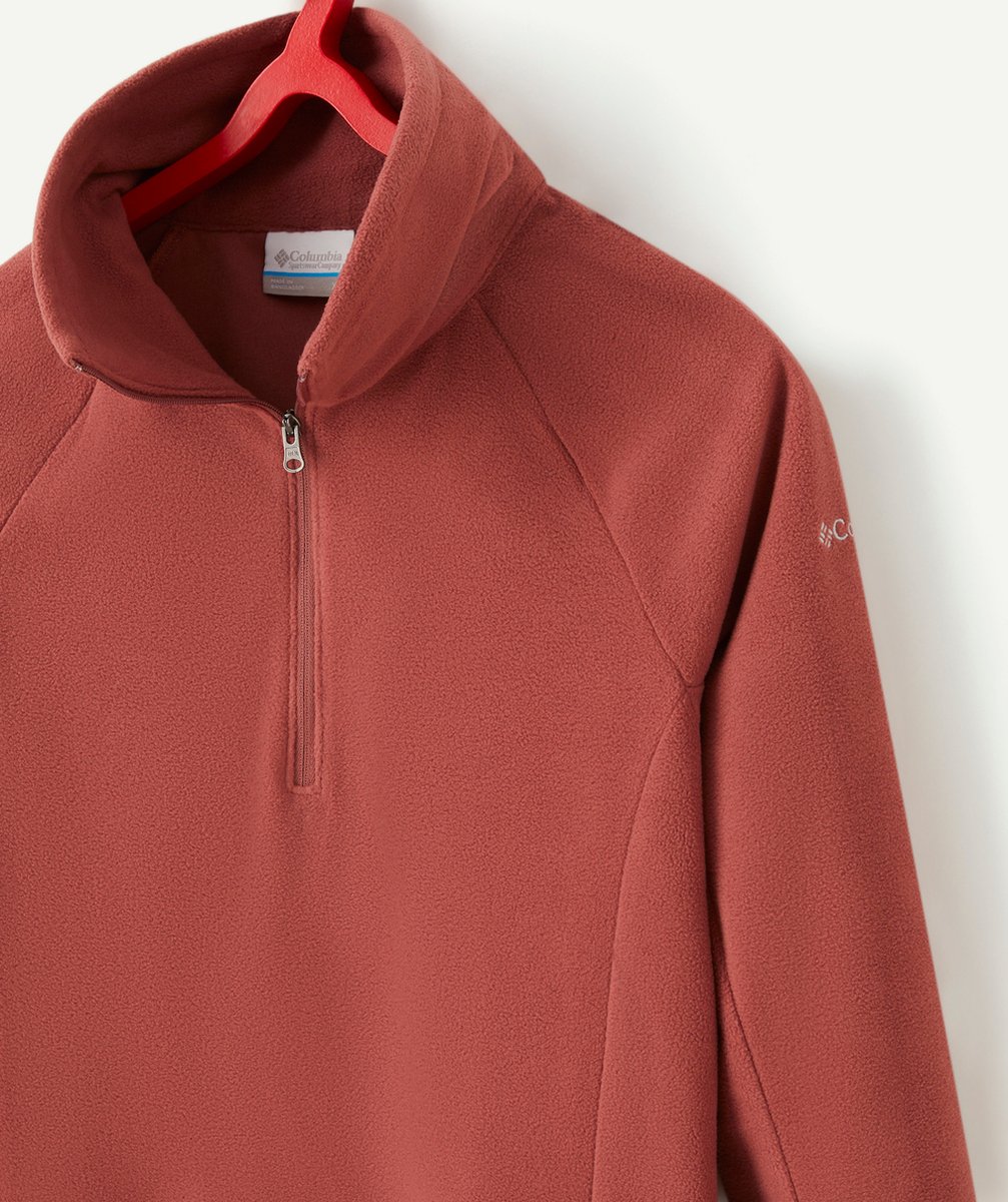 COLUMBIAVESTE EN POLAIRE FILLE AVEC DEMI-ZIP GLACIAL IV ROSE