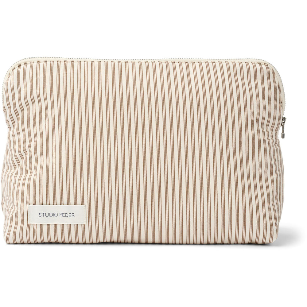Køb Studio Feder Brown Beach Stripe Celia Toilettaske Bomuld